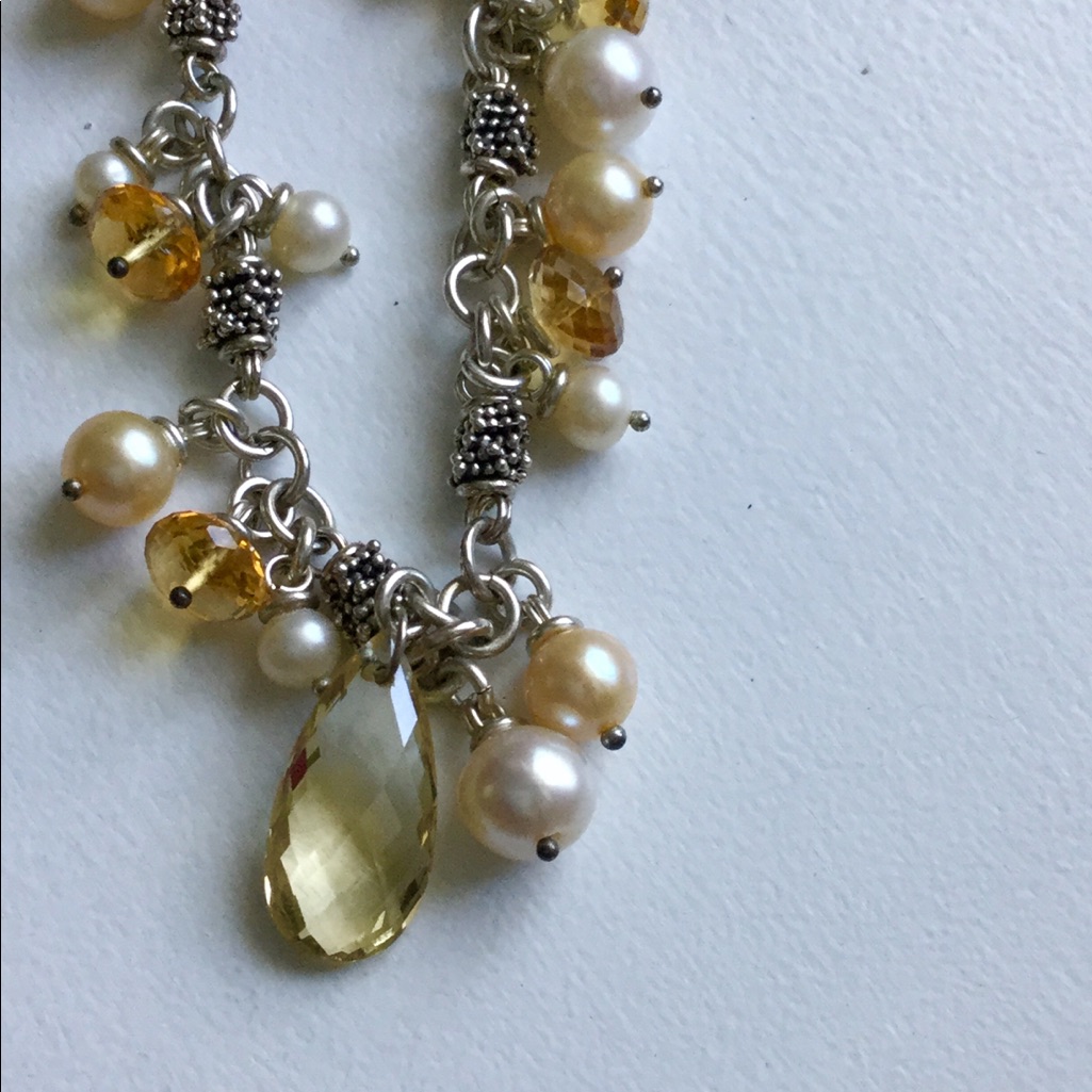 Salemichael Dawkins Ss Pearl Gem Necklace 189$